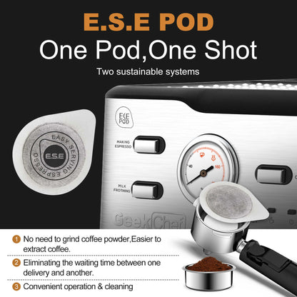 Espresso machine with ESE POD filter