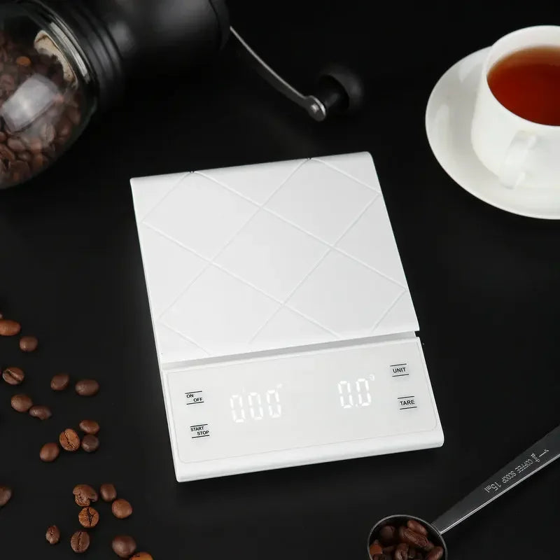 Coffee Scale, Timer Function, Digital Display, Maximum Weighing 5kg, Accuracy 0.1g