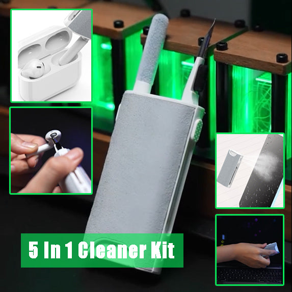 5 In 1 Screen Cleaner Kit Camera Phone Tablet Laptop Screen Cleaning Tools Earphone Cleaning Brush Pen For Office