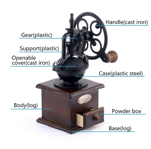 Hand grinder, coffee bean grinder