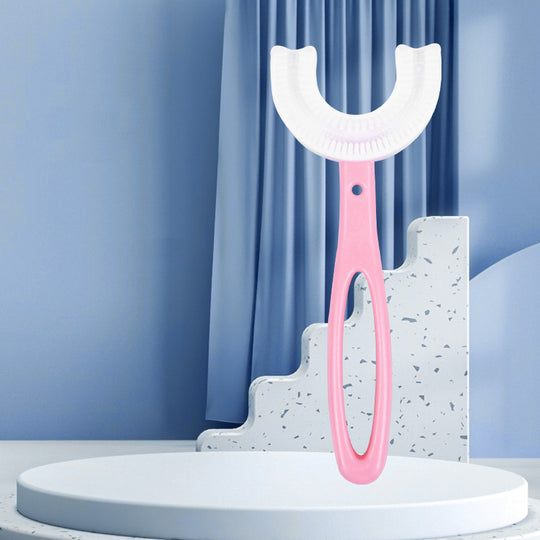 Children's U-shaped Food Grade Soft Rubber Toothbrush