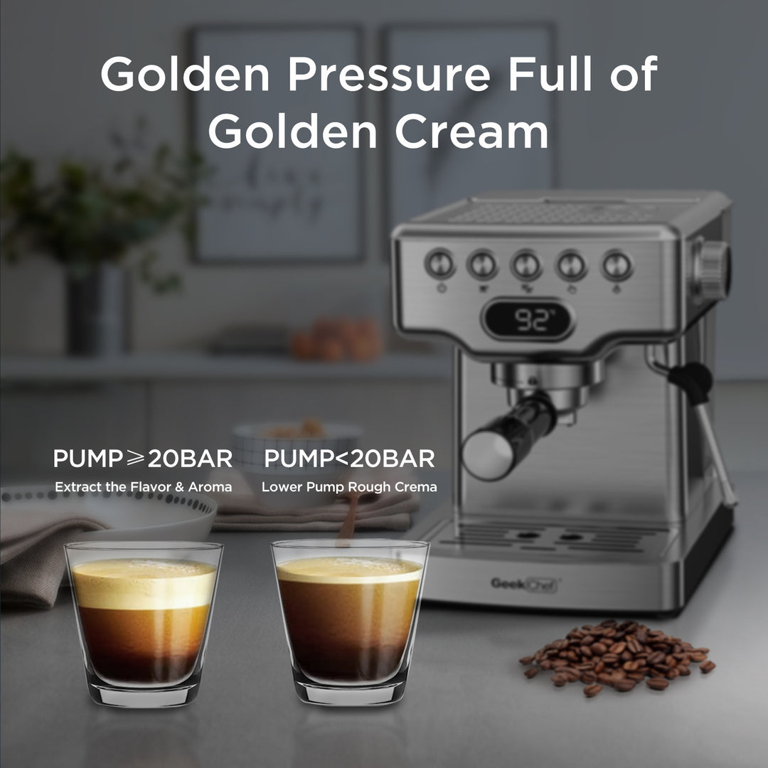 Geek Chef Espresso Machine for Barista-Quality Coffee